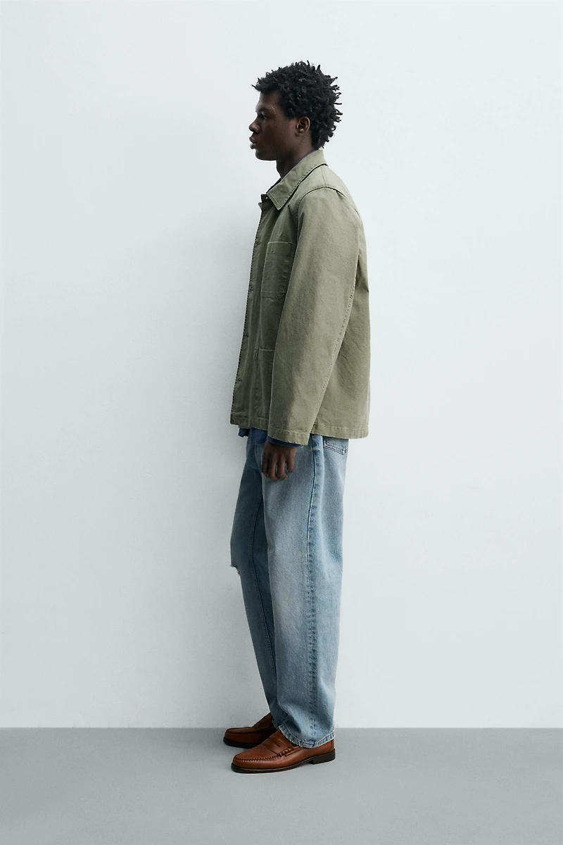 WASHED REGULAR FIT OVERSHIRT