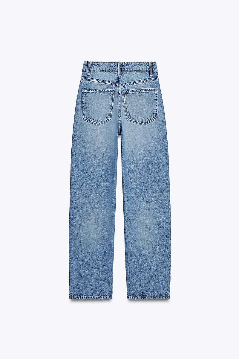 HIGH-WAISTED TRF MOM FIT JEANS