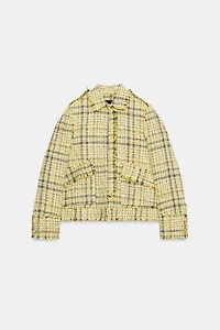 VESTE À CARREAUX TEXTURÉE ZW COLLECTION