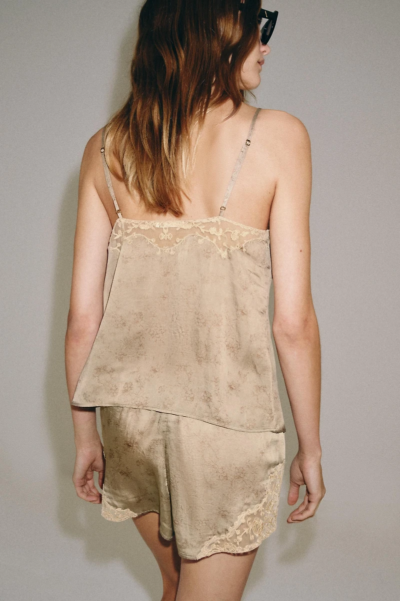 ZW COLLECTION EMBROIDERED SHORTS