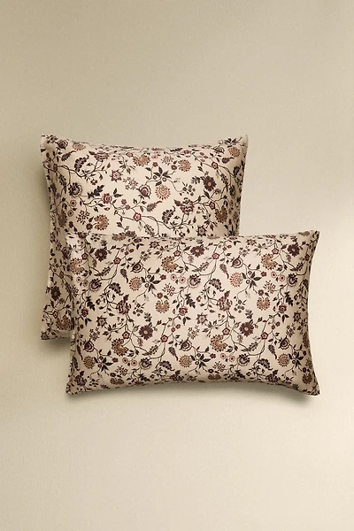 FLORAL PRINT SATEEN PILLOWCASE