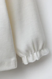 EMBROIDERED PETER PAN COLLAR T-SHIRT