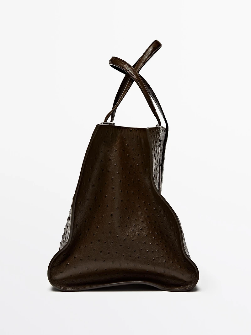 Icon maxi bag in textured leather