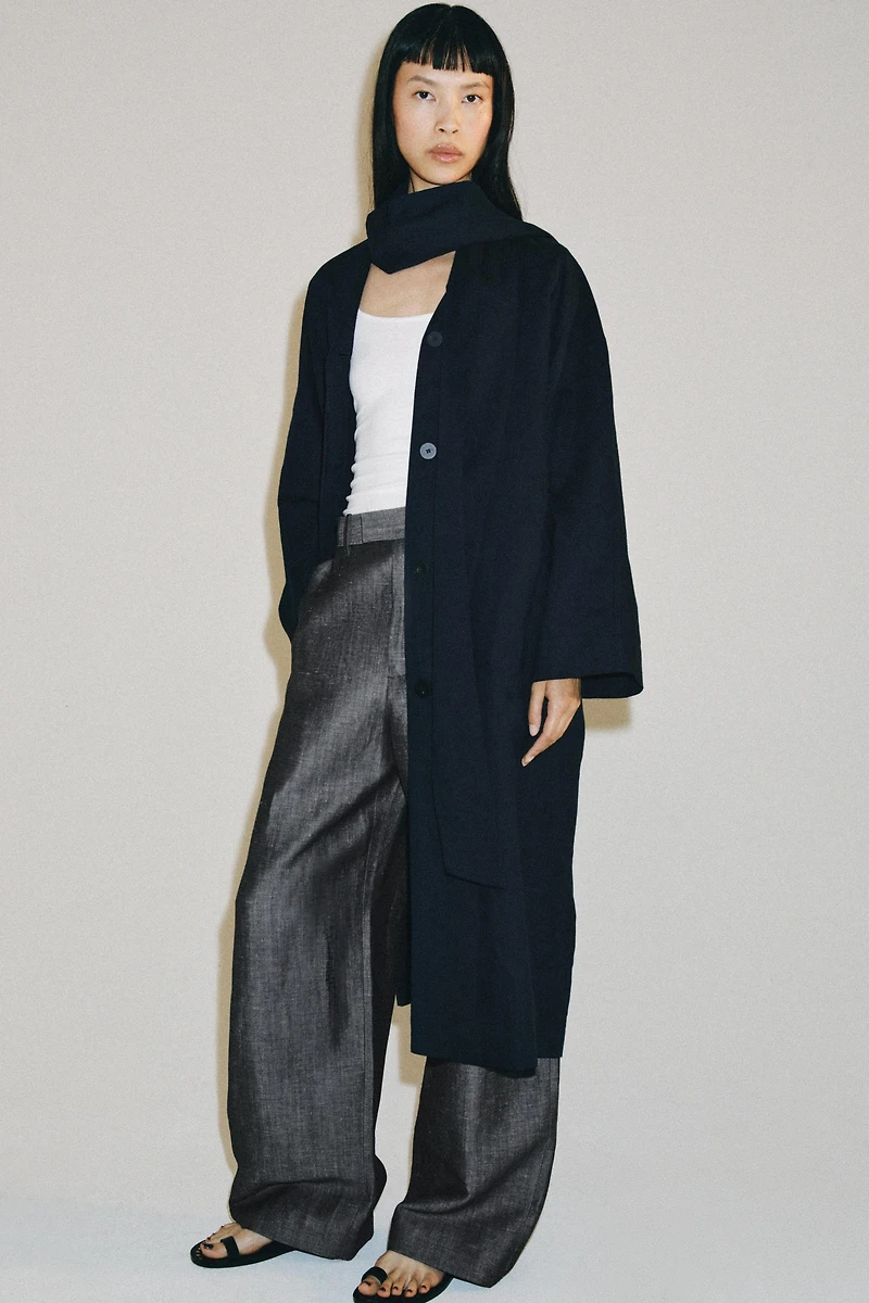 MANTEAU OVERSIZE AVEC LIN ZW COLLECTION