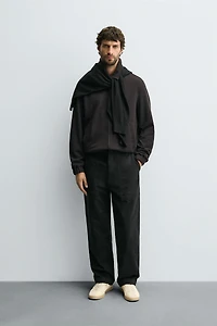 STRAIGHT FIT TWILL PANTS