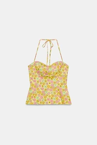 FLORAL POPLIN TOP