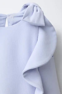 RUFFLED AND BOW DRESS