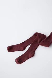 PLAIN RIBBED TIGHTS