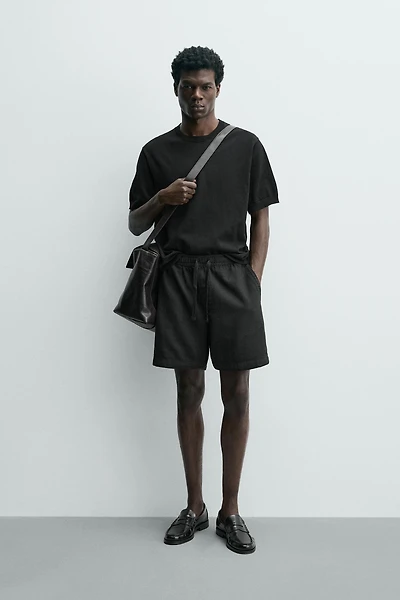 LIGHTWEIGHT COTTON KNIT T-SHIRT