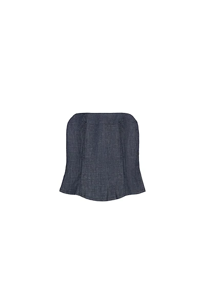 TRF DENIM BANDEAU TOP