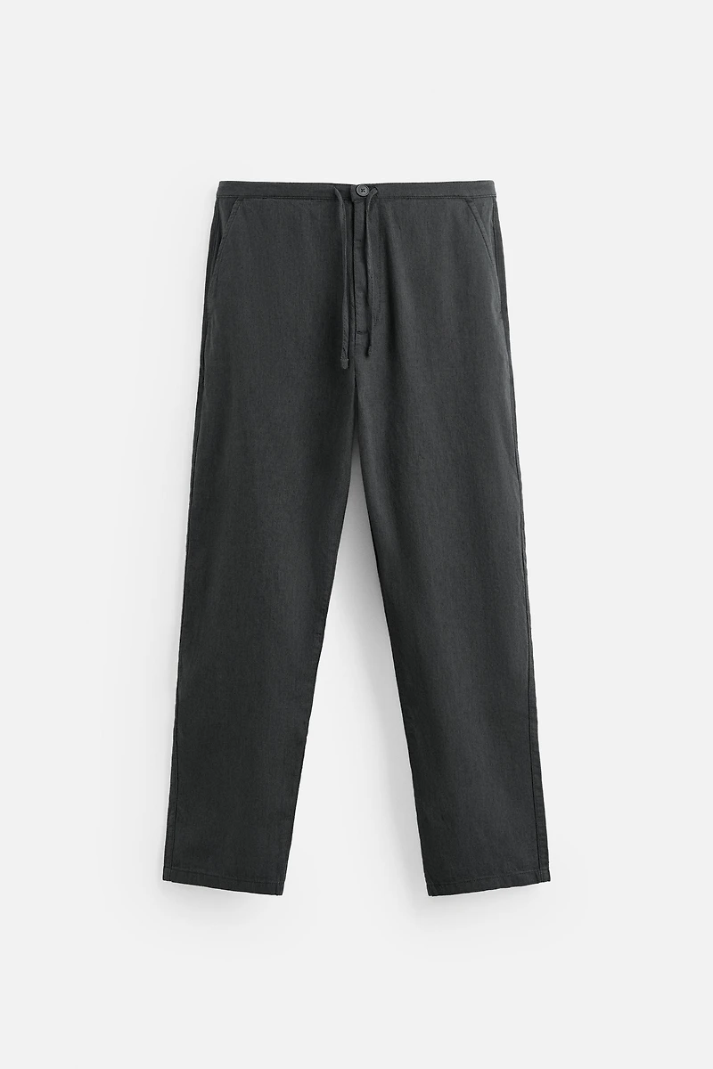 COTTON LINEN PANTS