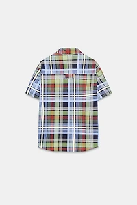 ZW COLLECTION PLAID SHORT SLEEVE SHIRT