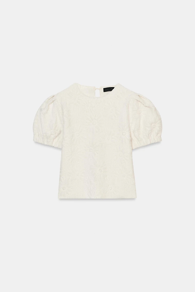 PUFF SLEEVE KNIT TOP
