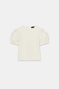 PUFF SLEEVE KNIT TOP