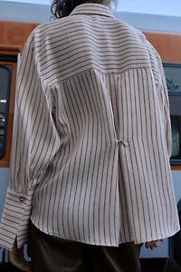 STRIPED SHIRT WITH WIDE CUFFS