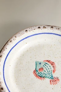 STONEWARE FISH SIDE PLATE