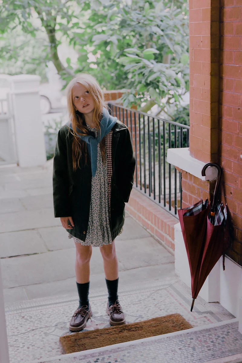 RUFFLED FLORAL DRESS