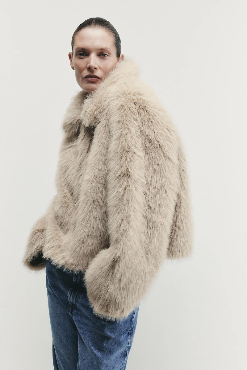 DOUBLE-FACED FAUX FUR JACKET