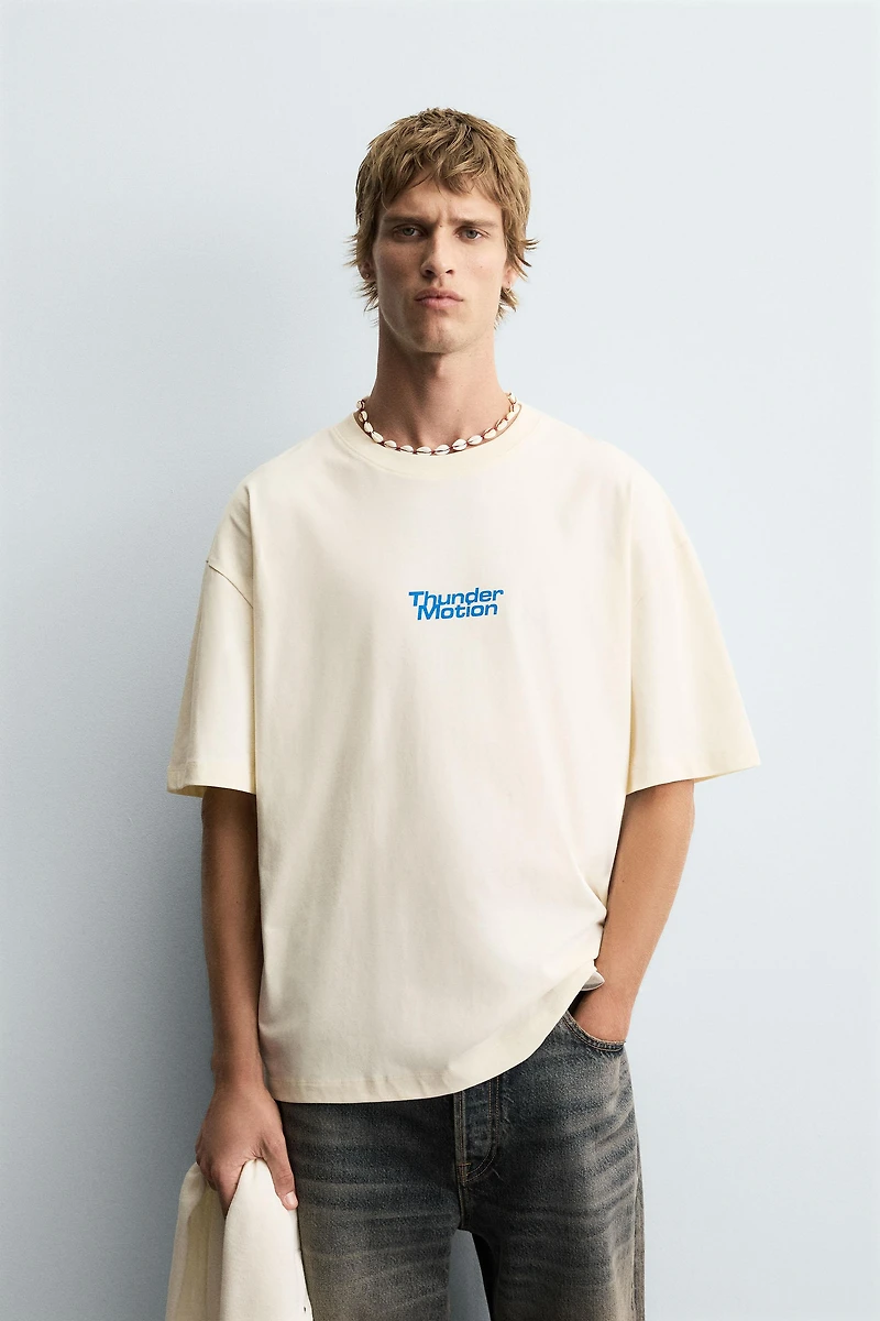 CONTRAST PRINT T-SHIRT