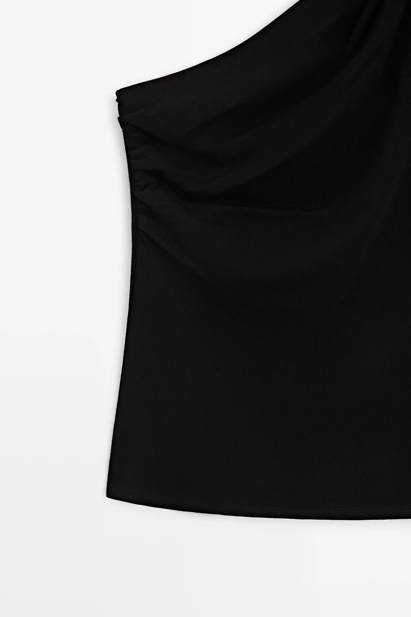 Top asymétrique détail métallique
