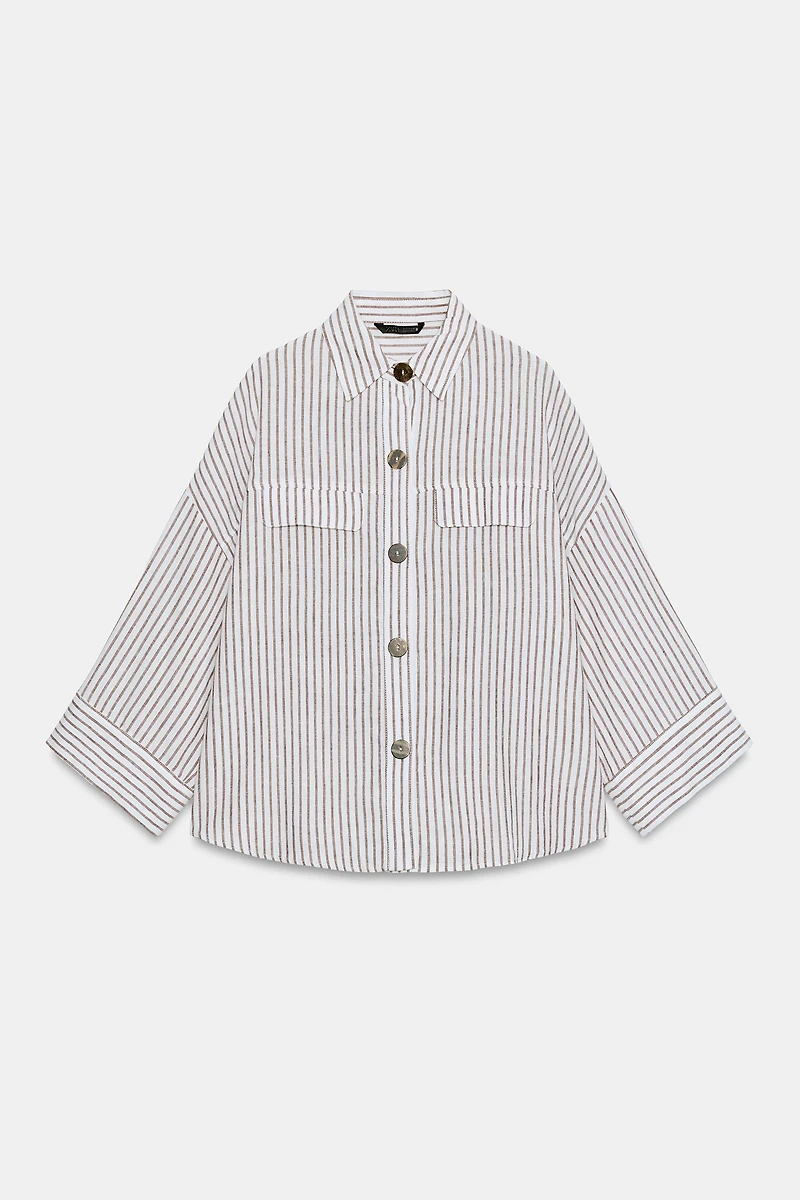 STRIPED LINEN SHIRT