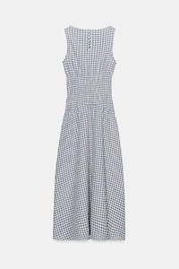GINGHAM MIDI DRESS