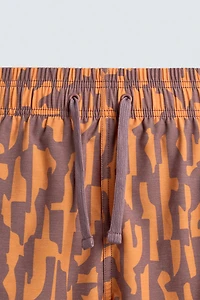 ABSTRACT PRINT LONG SWIMSUIT
