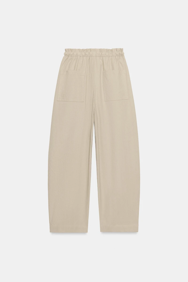 PANTALON TAPERED À TAILLE ÉLASTIQUE