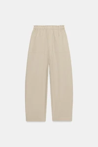 PANTALON TAPERED À TAILLE ÉLASTIQUE