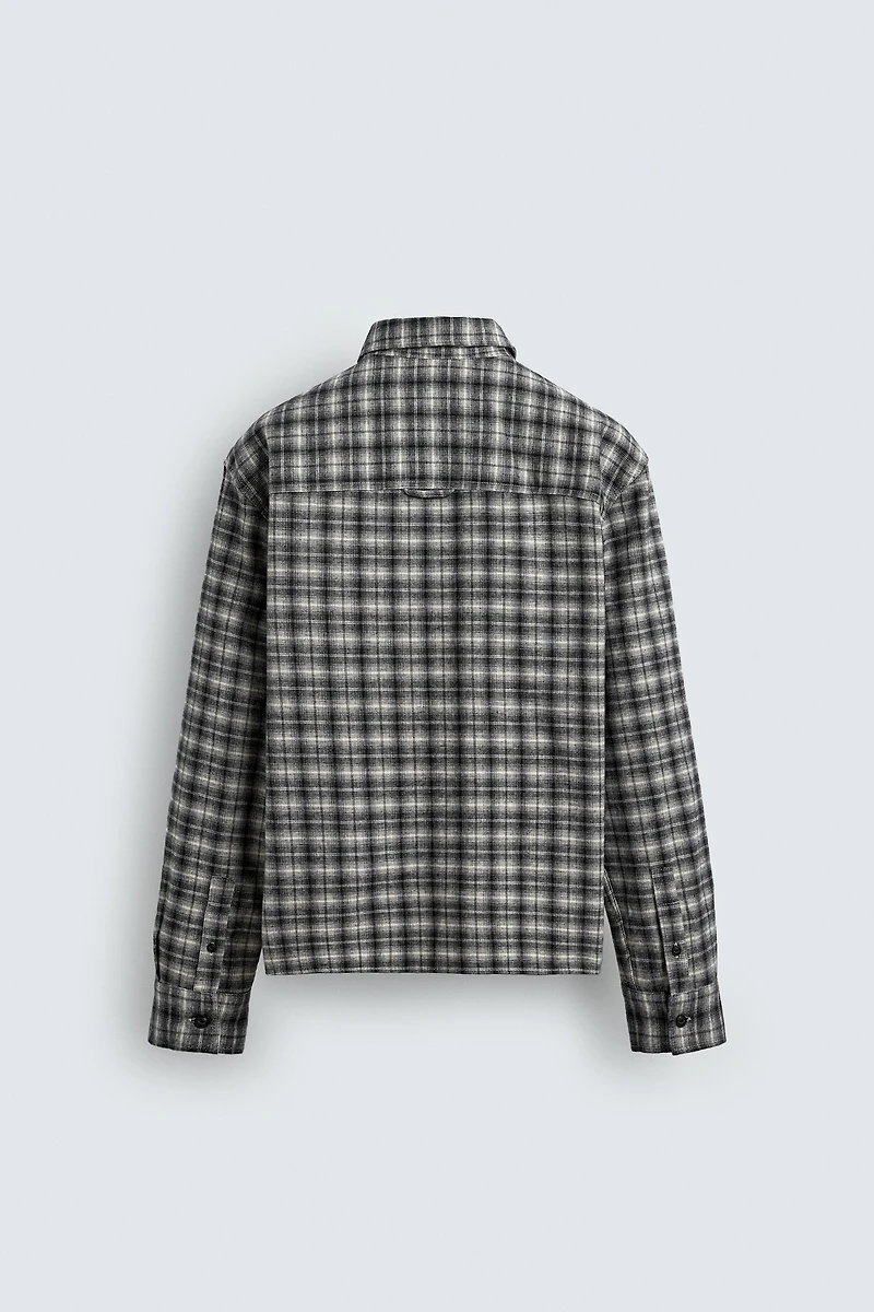 CHEMISE À CARREAUX EN FLANELLE BRODÉE