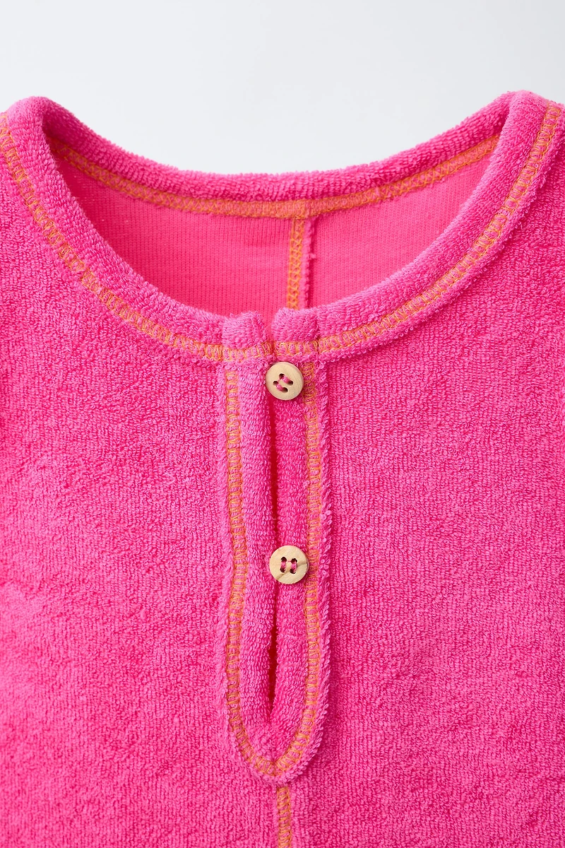 STAR POCKET TERRY CLOTH ROMPER