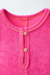 STAR POCKET TERRY CLOTH ROMPER