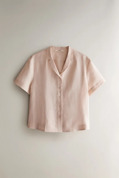 CHEMISE LIN MANCHES COURTES