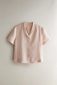 CHEMISE LIN MANCHES COURTES