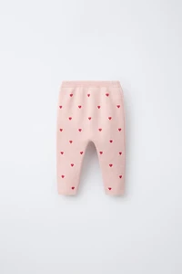 KNIT HEART PANTS