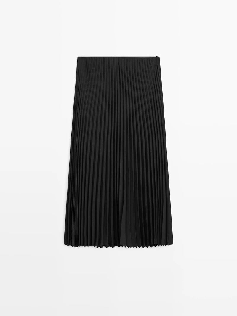 Long pleated skirt