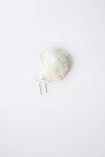 COTTON SILK KNIT BONNET