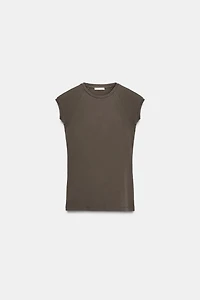 WASHED EFFECT RAGLAN SLEEVE T-SHIRT