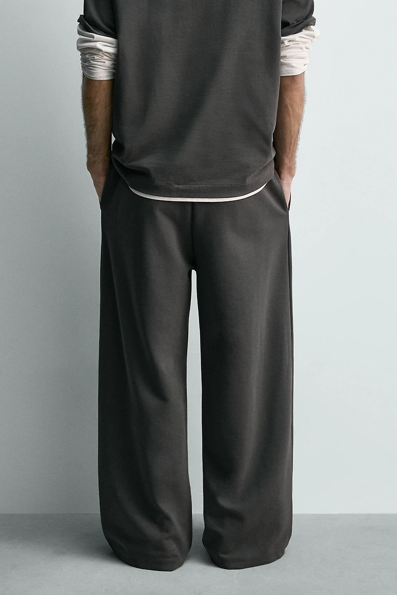 INTERLOCK WIDE FIT JOGGER PANTS