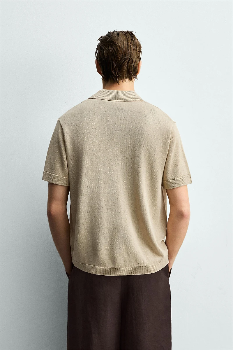 RELAXED FIT KNIT SHIRT