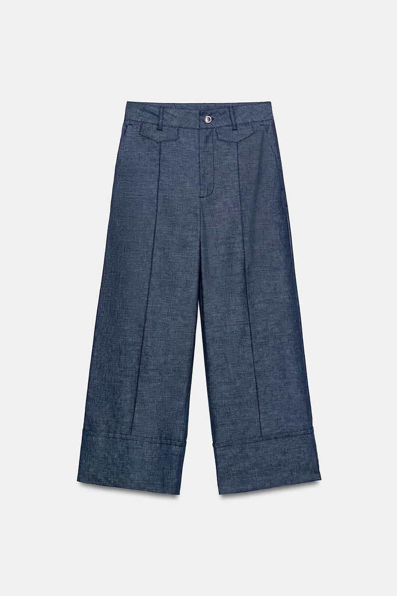 LINEN CULOTTE PANTS