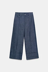 LINEN CULOTTE PANTS