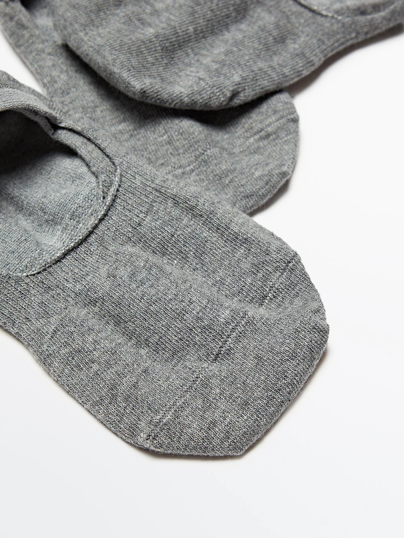 Pack of 3 pairs no-show cotton blend socks