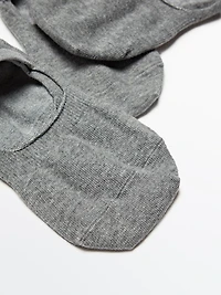 Pack of 3 pairs no-show cotton blend socks