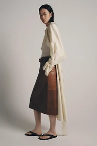 100% LEATHER PENCIL SKIRT ZW COLLECTION LIMITED EDITION