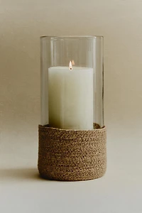 GLASS AND JUTE LANTERN