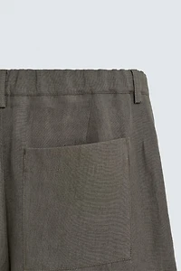 100% LINEN STRAIGHT FIT PANTS
