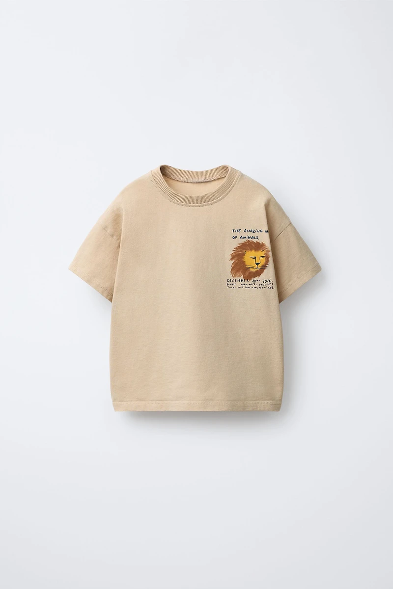 T-SHIRT IMPRIMÉ LION