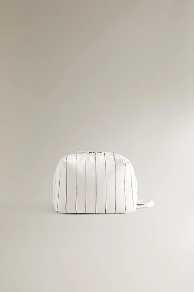 STRIPED MAKEUP BAG