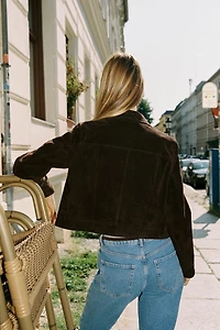 100% LEATHER SHORT JACKET
